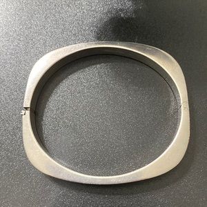 Vintage Sterling Silver Square Style Bangle